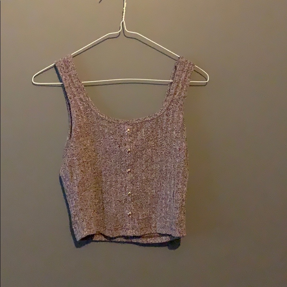 burgundy tank crop top